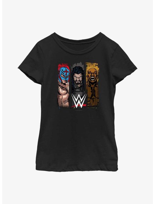 WWE Rey Mysterio, Roman Reigns & Bobby Lashley Youth Girls T-Shirt