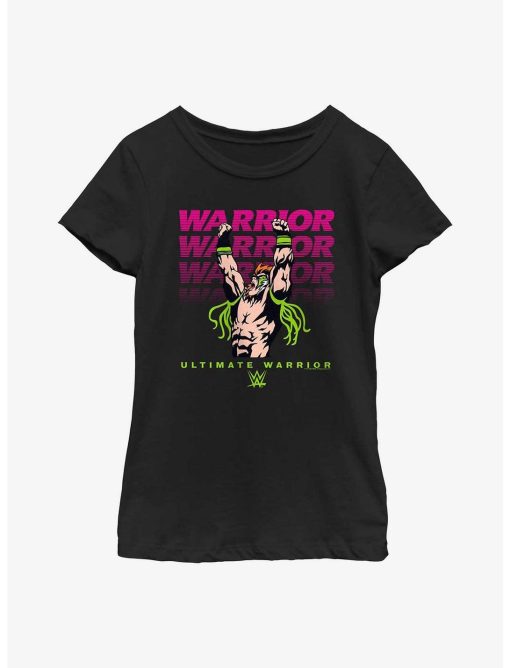 WWE Ultimate Warrior Name Stack Youth Girls T-Shirt