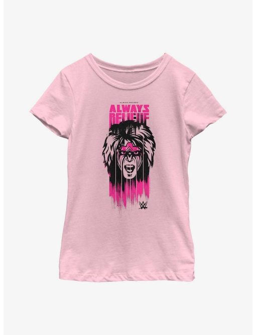 WWE Ultimate Warrior Always Believe Face Youth Girls T-Shirt