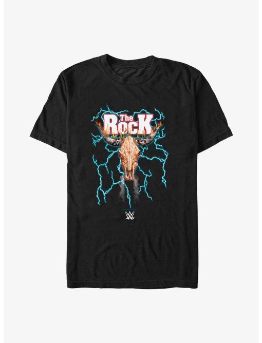WWE The Rock Lightning Bull Skull Logo T-Shirt