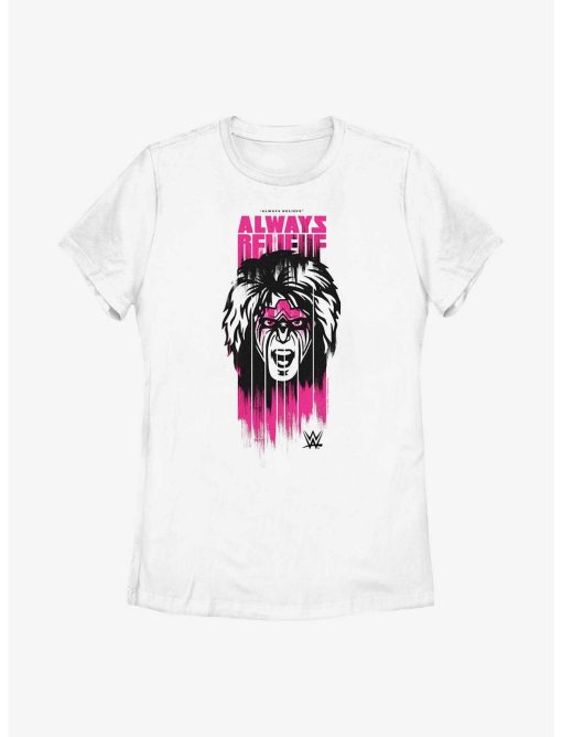 WWE Ultimate Warrior Always Believe Face Womens T-Shirt