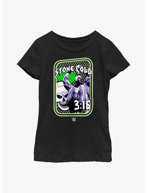 WWE Stone Cold Steve Austin Steel Cage Youth Girls T-Shirt