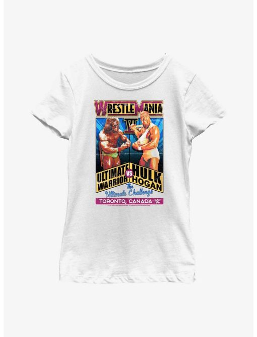 WWE WrestleMania 6 The Ultimate Challenge Ultimate Warrior Vs. Hulk HoganYouth Girls T-Shirt