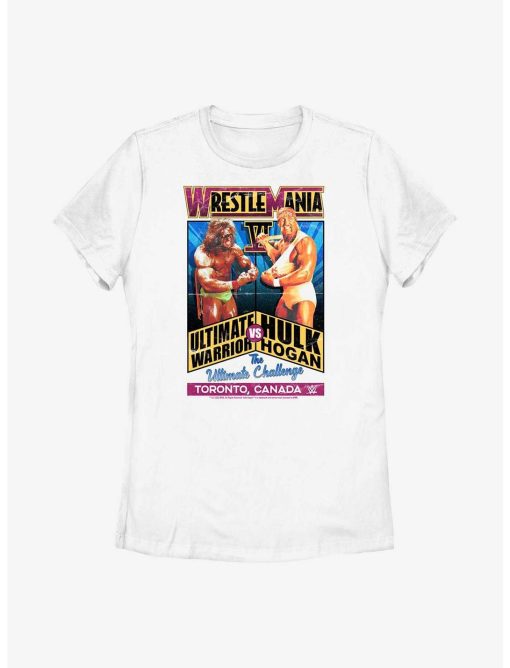 WWE WrestleMania 6 The Ultimate Challenge Ultimate Warrior Vs. Hulk HoganWomens T-Shirt