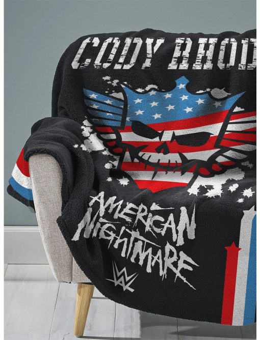 WWE Cody Rhodes Raschel Throw Blanket
