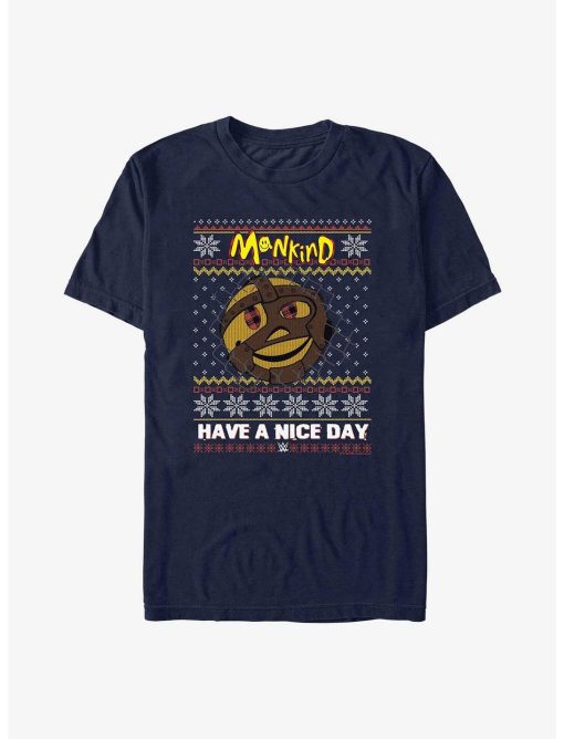 WWE Mick Foley Mankind Happy Ugly Christmas T-Shirt
