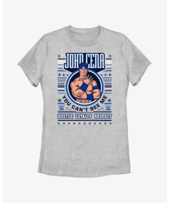 WWE John Cena Ugly Christmas Womens T-Shirt