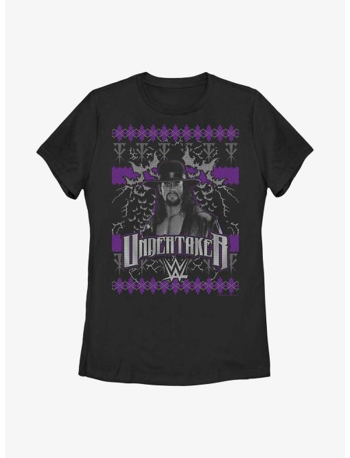 WWE The Undertaker Ugly Christmas Womens T-Shirt