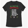 WWE Holiday Legends Wreath Womens T-Shirt