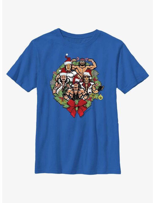 WWE Holiday Legends Wreath Youth T-Shirt