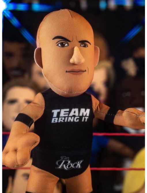 WWE Legend "The Rock" Bundle: "Team Bring It" Rock & Old School Rock Bleacher Creatures Plush Bundle