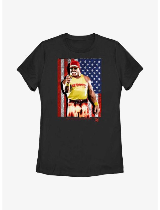 WWE Hulk Hogan American Flag Womens T-Shirt
