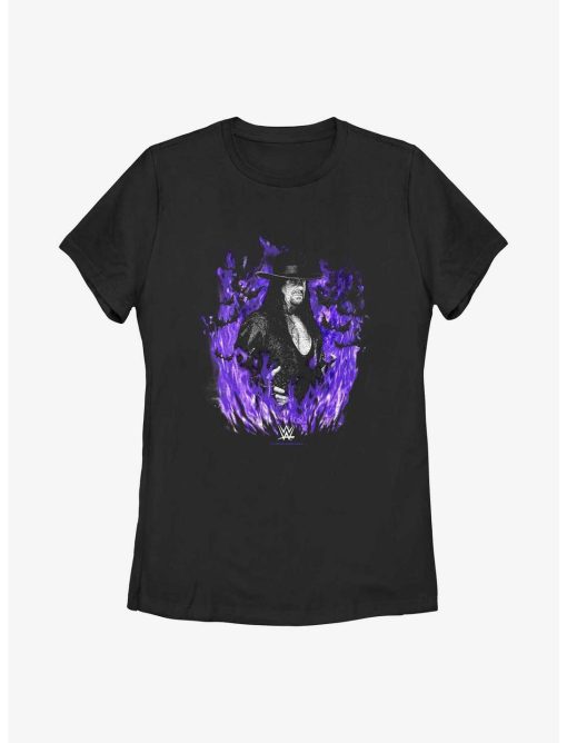 WWE The Undertaker Purple Flames Womens T-Shirt