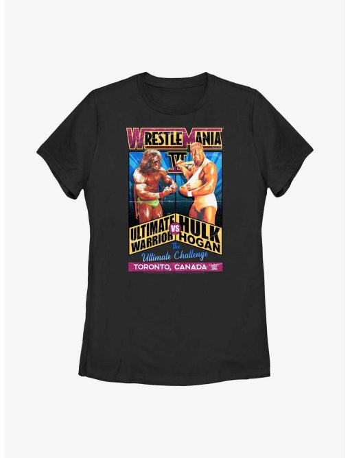 WWE WrestleMania 6 The Ultimate Challenge Ultimate Warrior Vs. Hulk Hogan Womens T-Shirt