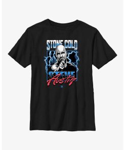 WWE Stone Cold Steve Austin Lightning Frame Youth T-Shirt