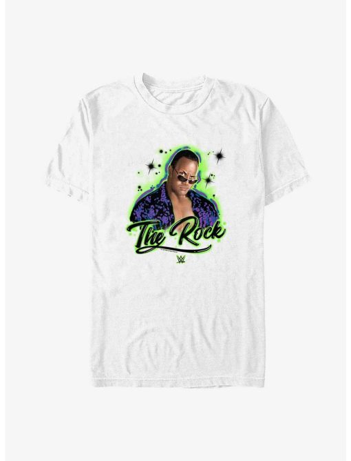 WWE The Rock Airbrushed Paint Style Portrait T-Shirt
