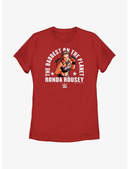 WWE The Baddest On The Planet Ronda Rousey Womens T-Shirt