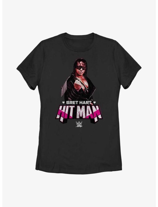 WWE Bret Hart Hitman Portrait Womens T-Shirt