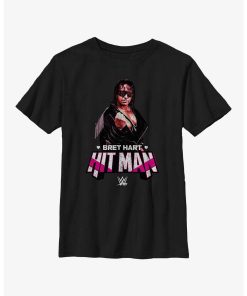 WWE Bret Hart Hitman Portrait Youth T-Shirt