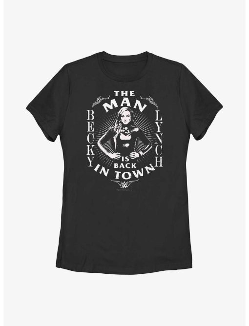 WWE Becky Lynch The Man Is Back In Town Womens T-Shirt