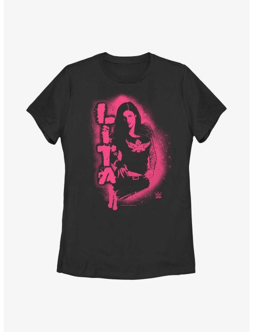 WWE Lita Stencil Portrait Womens T-Shirt